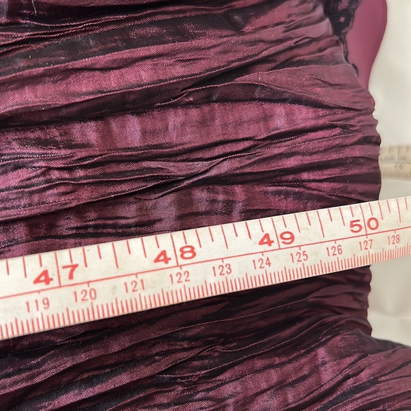 Pronovias Barcelona Dark Purple / Burgundy one shoulder long dress - Picture 13 of 13